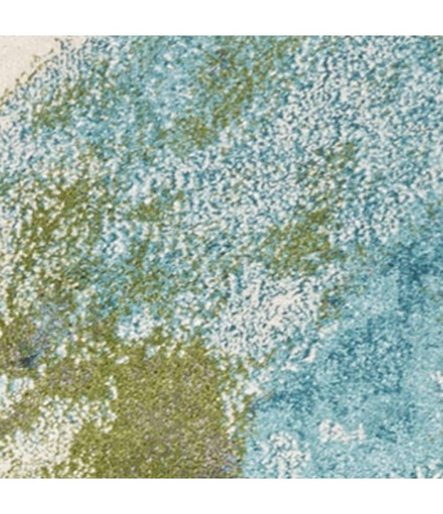 Kas Watercolors Wat6234 Area Rug Kas Watercolors 6234 Teal Abstract 8'3" x10'2"