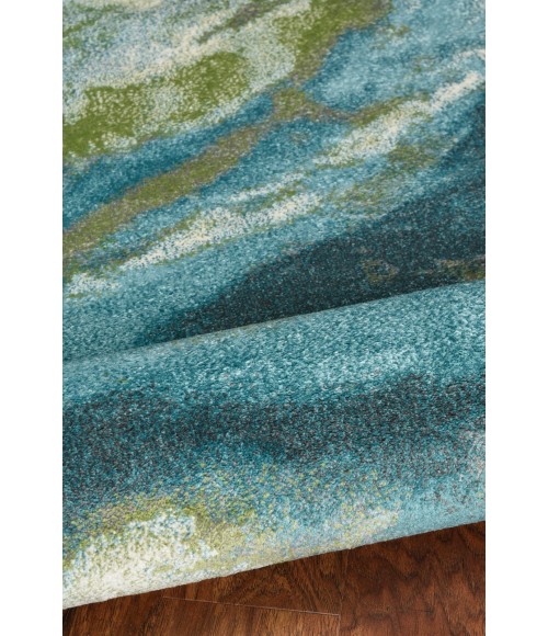 Kas Watercolors Wat6234 Area Rug Kas Watercolors 6234 Teal Abstract 8'3" x10'2"