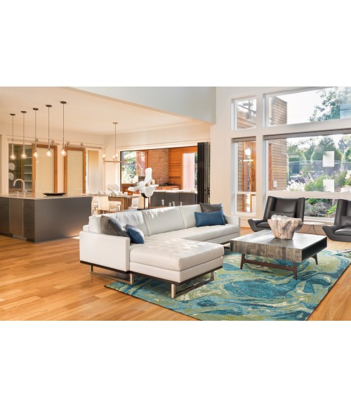 Kas Watercolors Wat6238 Area Rug Kas Watercolors 6238 Teal Geode 5' x 7'6"
