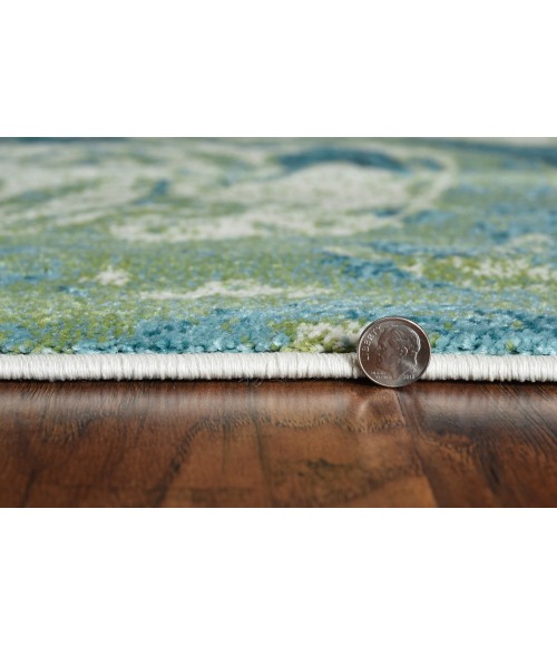 Kas Watercolors Wat6238 Area Rug Kas Watercolors 6238 Teal Geode 5' x 7'6"