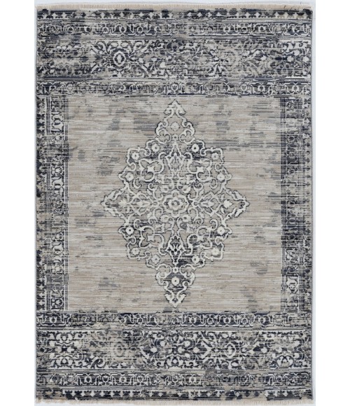 Kas Westerly Wes7650 Area Rug Kas Westerly 7650 Sand/Charcoal Ria Area Rug 8' x 10'