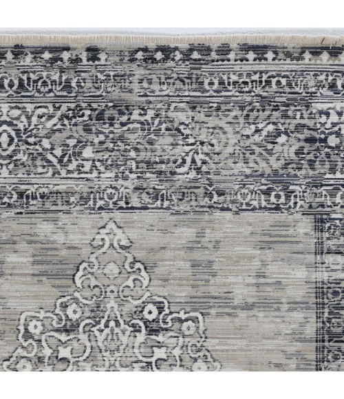 Kas Westerly Wes7650 Area Rug Kas Westerly 7650 Sand/Charcoal Ria Area Rug 8' x 10'