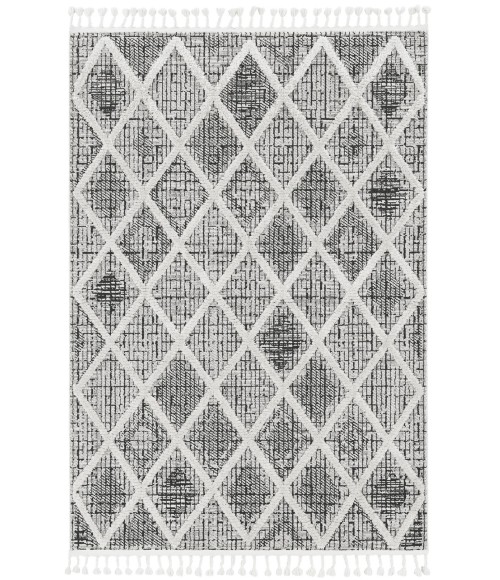 Kas Willow Wil1101 Area Rug Kas Willow 1101 Charcoal Diamonds Area Rug 8'9" x 13'
