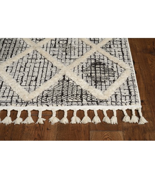 Kas Willow Wil1101 Area Rug Kas Willow 1101 Charcoal Diamonds Area Rug 8'9" x 13'