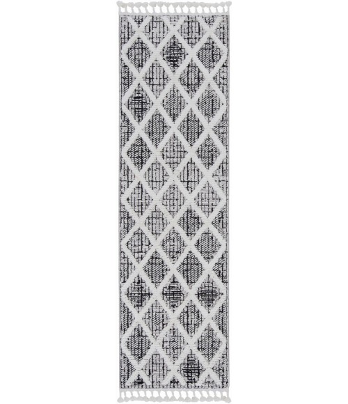 Kas Willow Wil1101 Area Rug Kas Willow 1101 Charcoal Diamonds Area Rug 8'9" x 13'