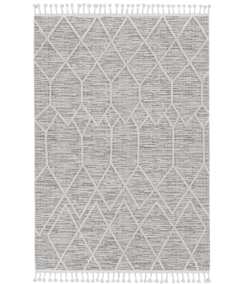 Kas Willow Wil1102 Area Rug Kas Willow 1102 Ivory Grey Honeycomb Area Rug 8'9" x 13'