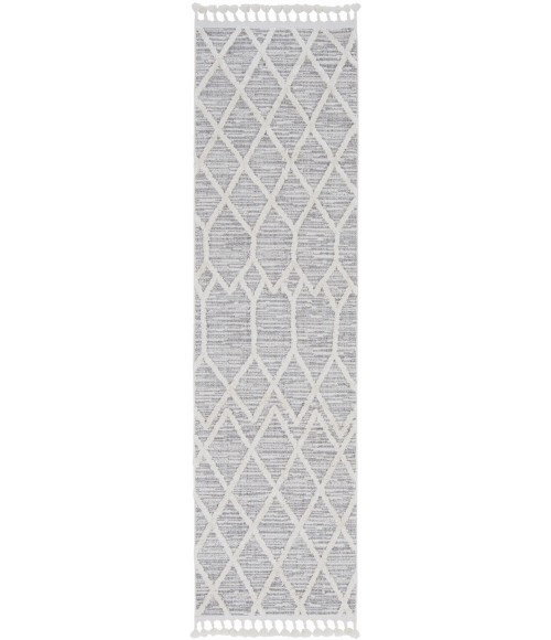 Kas Willow Wil1102 Area Rug Kas Willow 1102 Ivory Grey Honeycomb Area Rug 8'9" x 13'