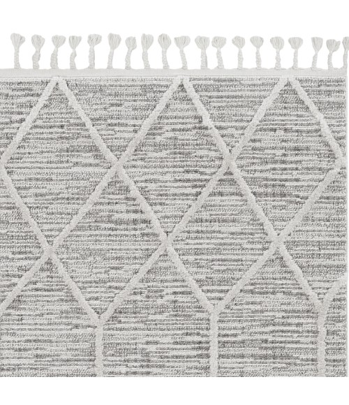 Kas Willow Wil1102 Area Rug Kas Willow 1102 Ivory Grey Honeycomb Area Rug 8'9" x 13'