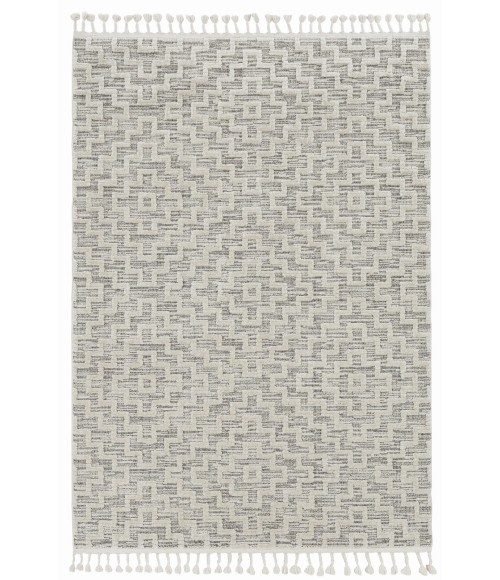Kas Willow Wil1104 Area Rug Kas Willow 1104 Ivory Grey Geo Area Rug 7'10" x 10'10"