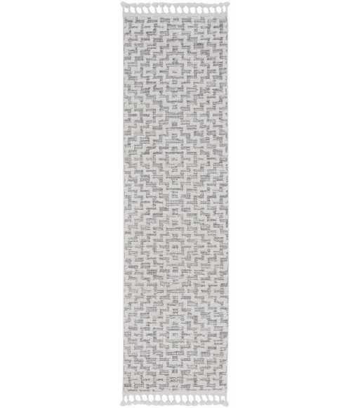 Kas Willow Wil1104 Area Rug Kas Willow 1104 Ivory Grey Geo Area Rug 7'10" x 10'10"