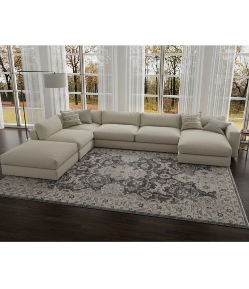 Kas Adele Ade8800 Area Rug Kas Adele 8800 Grey Ivory Sofia Area Rug