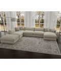 Kas Adele Ade8803 Area Rug Kas Adele 8803 Grey Beige Delaney Area Rug