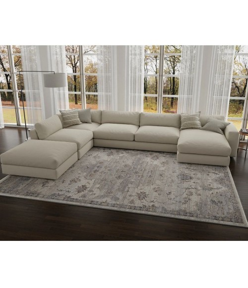 Kas Adele Ade8804 Area Rug Kas Adele 8804 Ivory Grey Courtney Area Rug