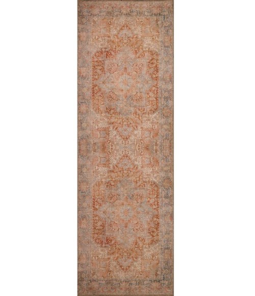 Kas London Lon4801 Area Rug Kas London 4801 Rust Blue Serena Area Rug