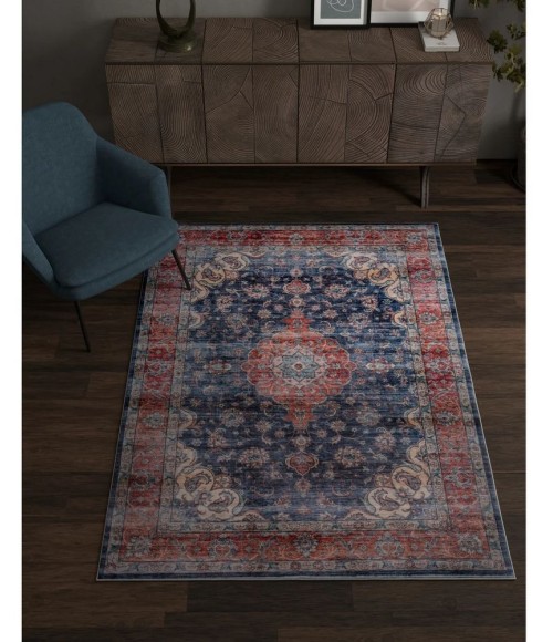 Kas Roxy Rox2820 Area Rug Kas Roxy 2820 Navy Medallion Area Rug
