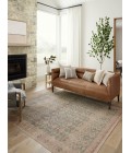 Angela Rose x Loloi Aubrey Aqua / Sand AUB-02 18 in. X 18 in. Sample Rug