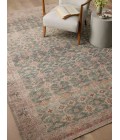 Angela Rose x Loloi Aubrey Aqua / Sand AUB-02 18 in. X 18 in. Sample Rug