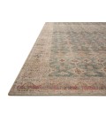 Angela Rose x Loloi Aubrey Aqua / Sand AUB-02 18 in. X 18 in. Sample Rug