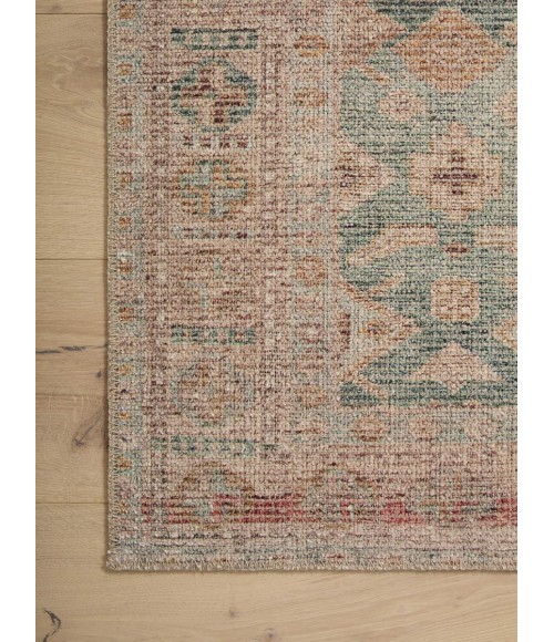 Angela Rose x Loloi Aubrey Aqua / Sand AUB-02 18 in. X 18 in. Sample Rug
