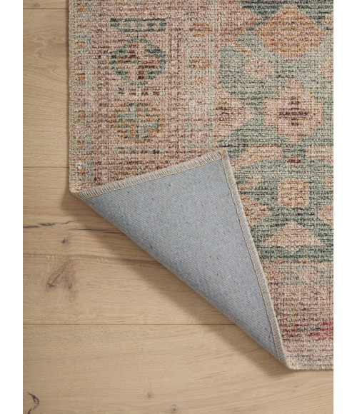 Angela Rose x Loloi Aubrey Aqua / Sand AUB-02 18 in. X 18 in. Sample Rug