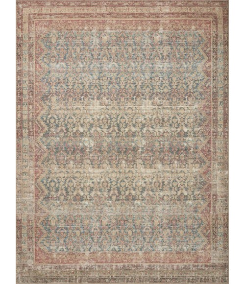 Angela Rose x Loloi Aubrey Ocean / Spice AUB-03 7 ft. 6 in. X 7 ft. 6 in. Round Rug