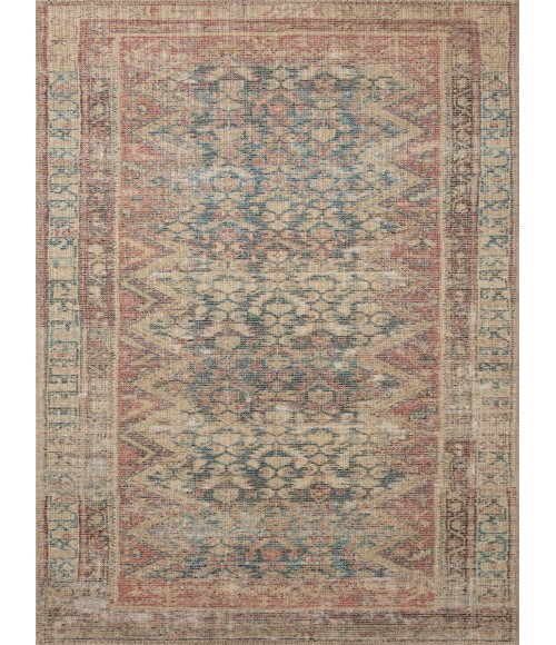 Angela Rose x Loloi Aubrey Ocean / Spice AUB-03 7 ft. 6 in. X 7 ft. 6 in. Round Rug