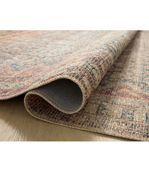 Angela Rose x Loloi Aubrey Ocean / Spice AUB-03 7 ft. 6 in. X 7 ft. 6 in. Round Rug