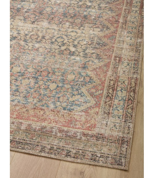 Angela Rose x Loloi Aubrey Ocean / Spice AUB-03 7 ft. 6 in. X 7 ft. 6 in. Round Rug