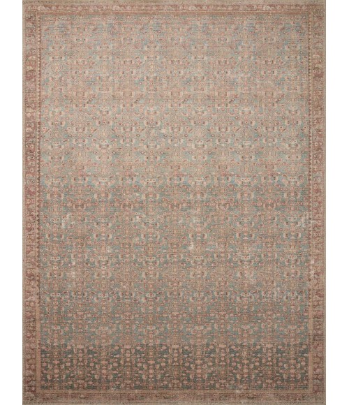 Angela Rose x Loloi Aubrey Blue / Terracotta AUB-04 5 ft. X 7 ft. Rectangle Rug