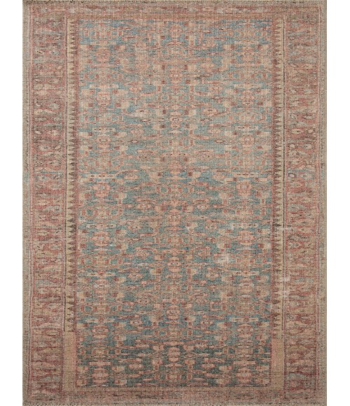 Angela Rose x Loloi Aubrey Blue / Terracotta AUB-04 5 ft. X 7 ft. Rectangle Rug