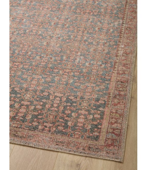 Angela Rose x Loloi Aubrey Blue / Terracotta AUB-04 5 ft. X 7 ft. Rectangle Rug