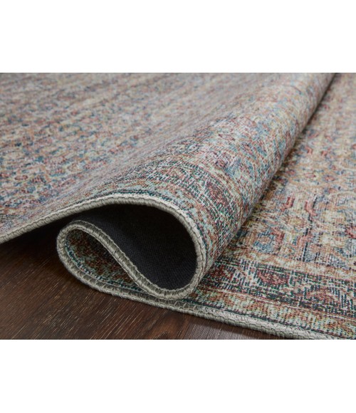 Loloi Adrian Denim / Multi ADR-04 18 in. X 18 in. Sample Rug