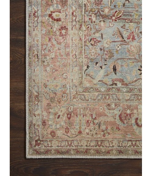 Loloi II Adrian ADR-06 Ocean / Clay 18" x 18" Sample Area Rug