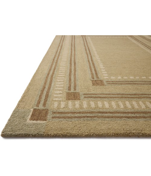 Chris Loves Julia x Loloi Alfie Green / Natural ALF-04 7ft.-9in. X 9ft.-9in. Rect. Rug