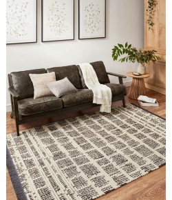 Chris Loves Julia x Loloi Alice ALI-02 CREAM / black Area Rug 18 in. X 18 in. Sample