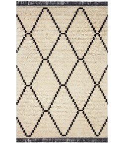 Chris Loves Julia x Loloi Alice ALI-04 CREAM / black Area Rug 18 in. X 18 in. Sample