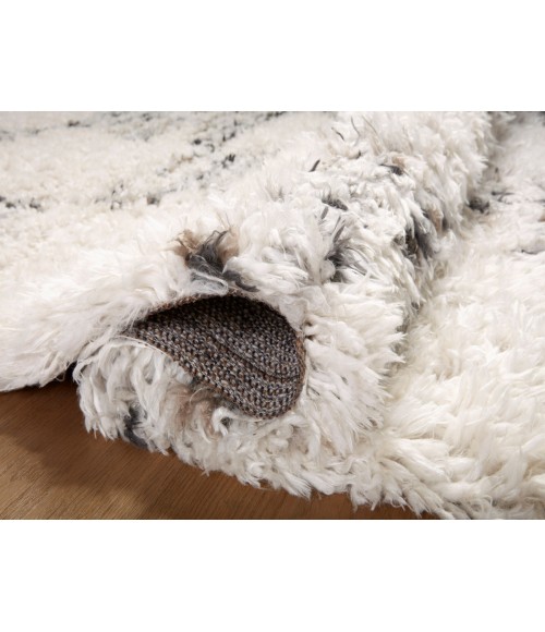 Angela Rose x Loloi Amira Ivory / Granite AMI-01 18 in. X 18 in. Sample Rug