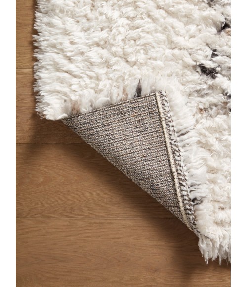 Angela Rose x Loloi Amira Ivory / Granite AMI-01 18 in. X 18 in. Sample Rug
