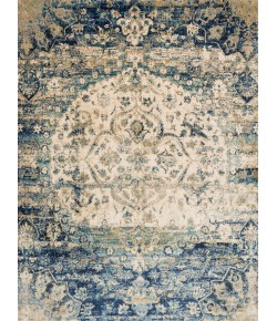 Loloi Anastasia AF-06 BLUE / IVORY Area Rug 5 ft. 3 in. X 5 ft. 3 in. Round