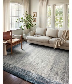 Loloi Austen AUS-02 PEBBLE / BLUE Area Rug 5 ft. 3 in. X 7 ft. 7 in. Rectangle