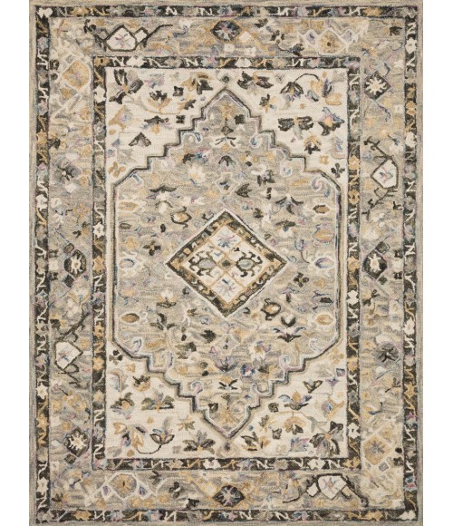 Loloi Beatty Grey / Ivory BEA-01 7 ft. 9 in. X 9 ft. 9 in. Rectangle Rug