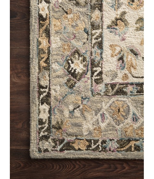 Loloi Beatty Grey / Ivory BEA-01 7 ft. 9 in. X 9 ft. 9 in. Rectangle Rug