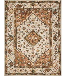 Loloi Beatty Ivory / Rust BEA-01 18 in. X 18 in. Sample Rug