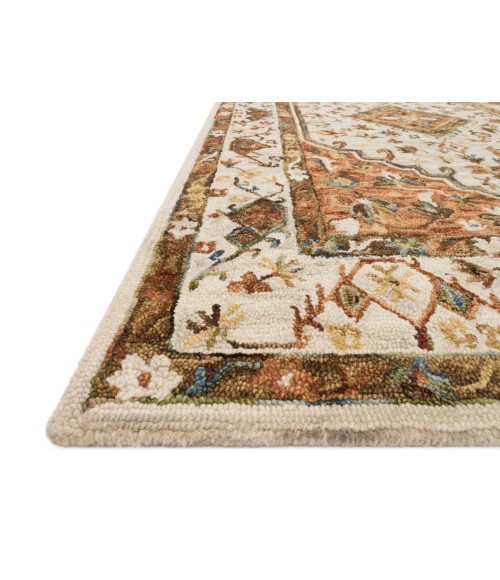Loloi Beatty Ivory / Rust BEA-01 7 ft. 9 in. X 9 ft. 9 in. Rectangle Rug