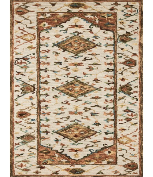 Loloi Beatty Ivory / Rust BEA-01 7 ft. 9 in. X 9 ft. 9 in. Rectangle Rug