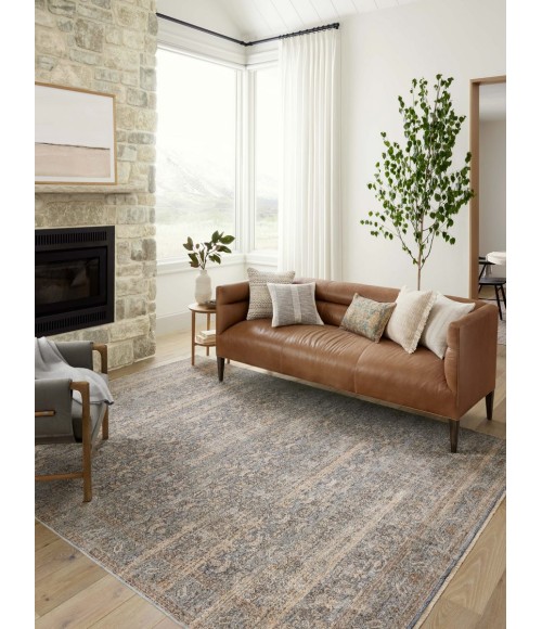 Angela Rose x Loloi Blake Ocean / Mocha Rug BLA-02 5 ft. 3 in. X 7 ft. 6 in. Rectangle - Rugs Town Angela Rose x Loloi Blake Ocean / Mocha BLA-02 5 ft. 3 in. X 7 ft. 6 in. Rectangle Rug