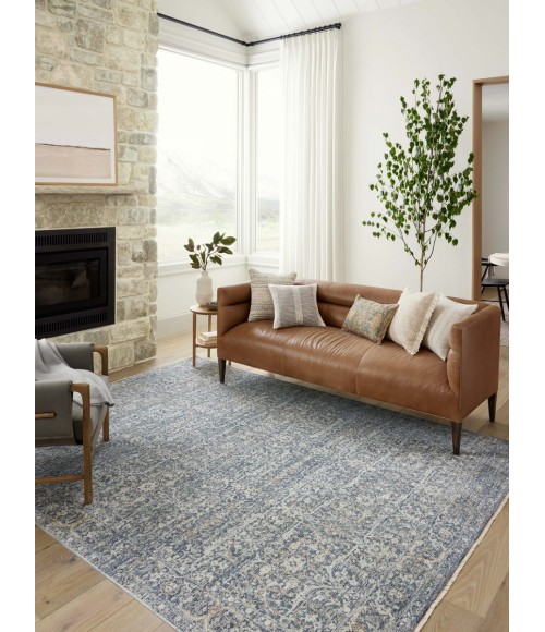 Angela Rose x Loloi Blake Denim / Taupe BLA-03 2 ft. 7 in. X 13 ft. Rectangle Rug