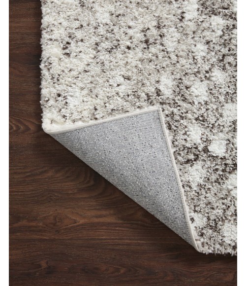 Loloi II Bliss Shag BLS-01 Grey / White 18" x 18" Sample Area Rug