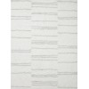 Loloi Bliss Shag BLS-02 White / Grey Area Rug 18 in. X 18 in. Sample Rectangle