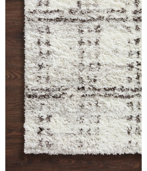 Bliss Shag Area Rug Loloi II Bliss Shag BLS-03 Cream / Grey 18" x 18" Sample Area Rug